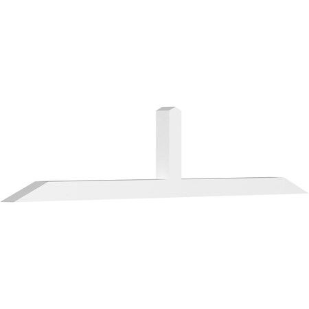 Ekena Millwork Portland Architectural Grade PVC Gable Bracket, 96"W x 20"H x 4"D x 4"F, 5/12 Pitch GBP096X20X0404POR00